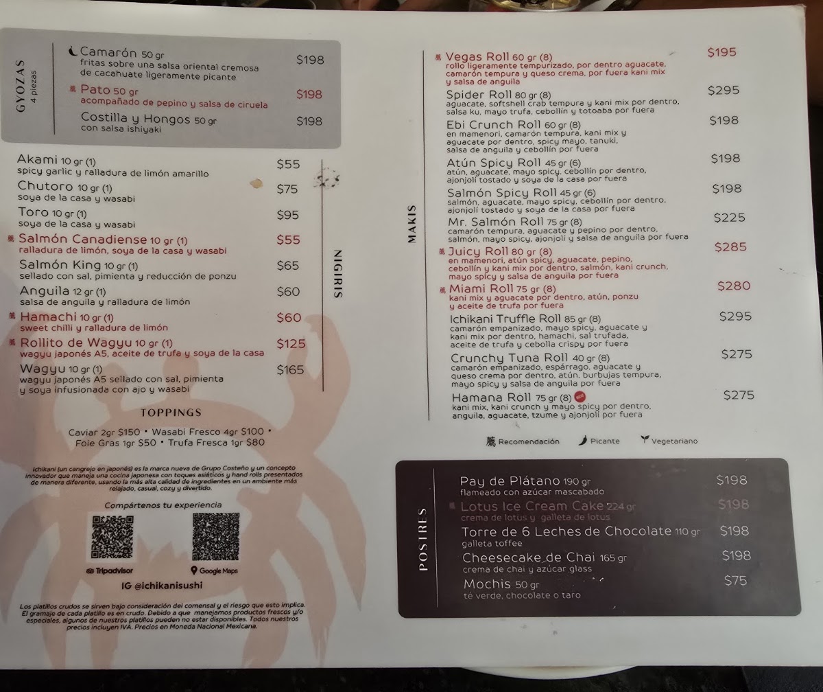 Ichikani Vasconcelos Menu - Image 3
